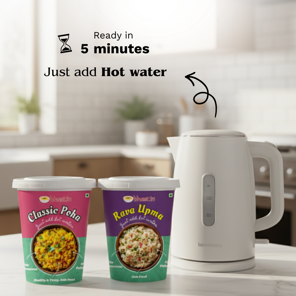 Breakfast combo-Jain Poha & Upma