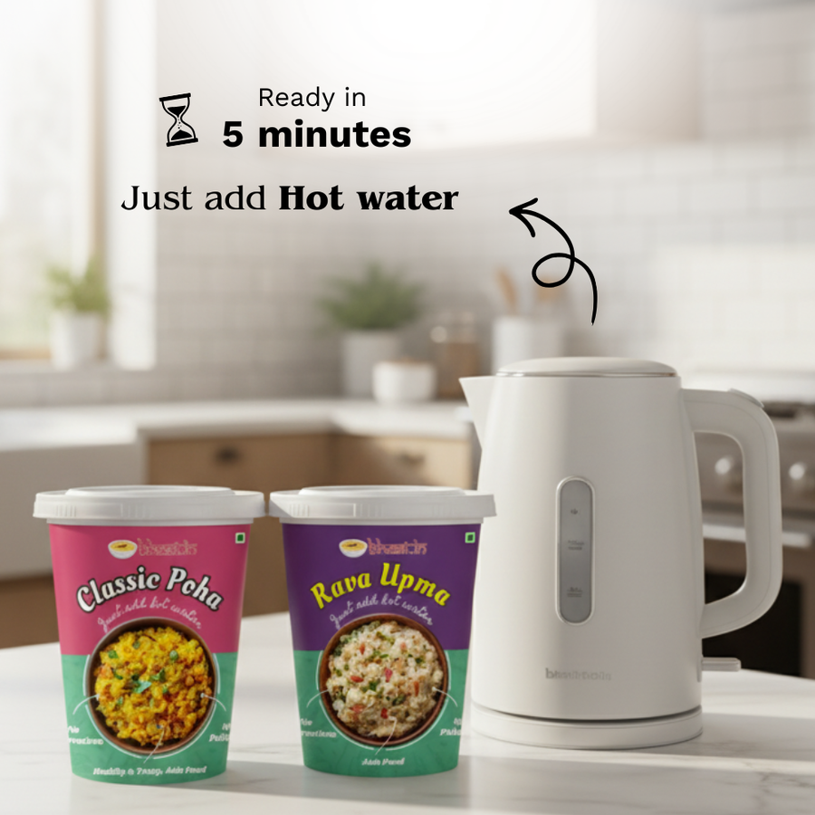 Breakfast combo-Jain Poha & Upma