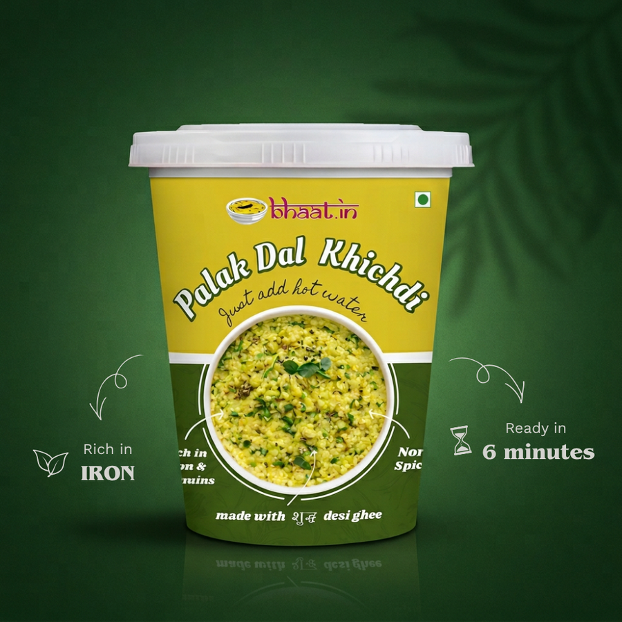 Palak Dal Khichdi in desi ghee -pack of 2