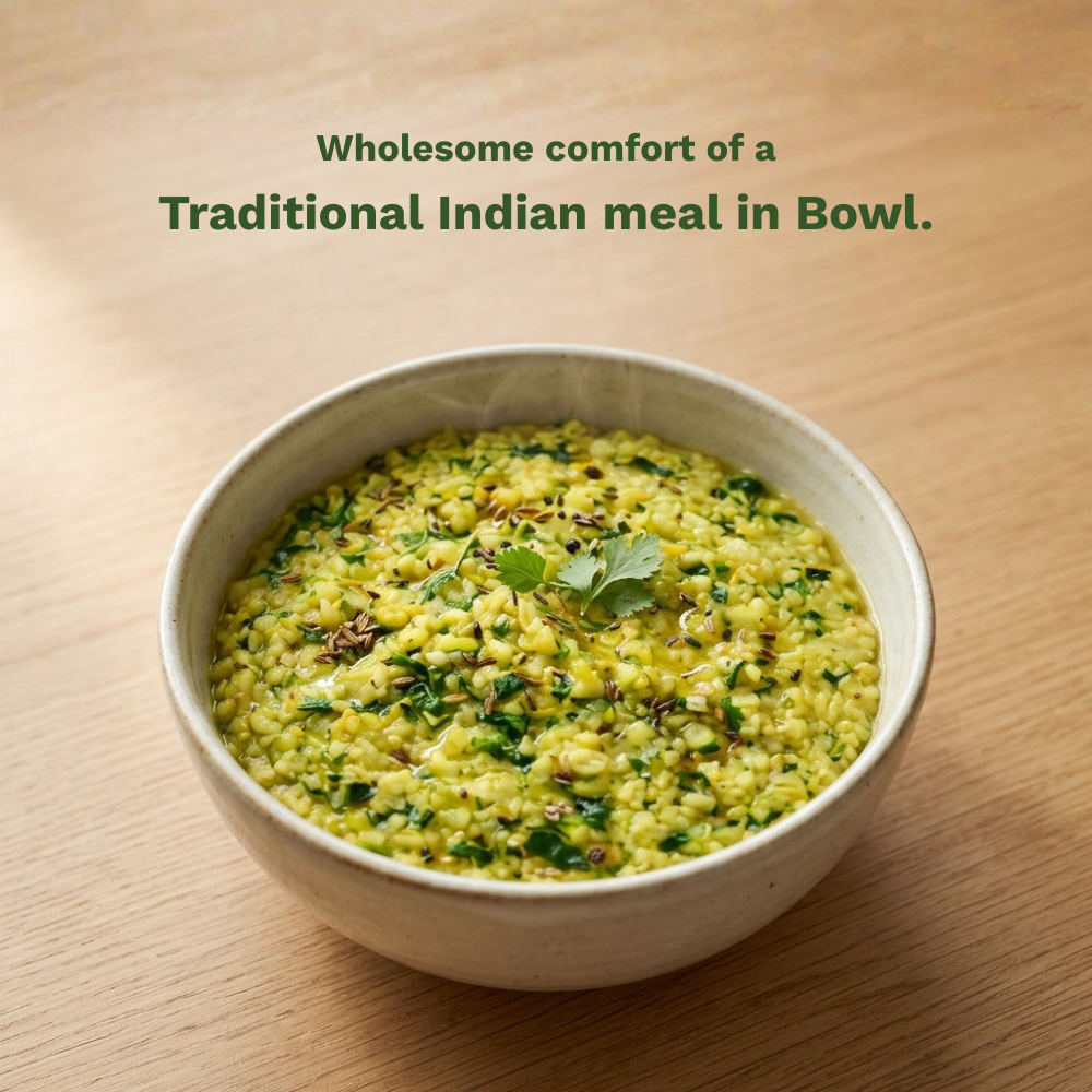 Palak Dal Khichdi in desi ghee -pack of 2