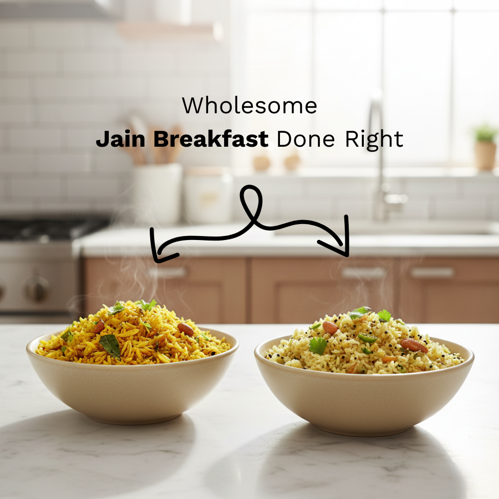 Breakfast combo-Jain Poha & Upma