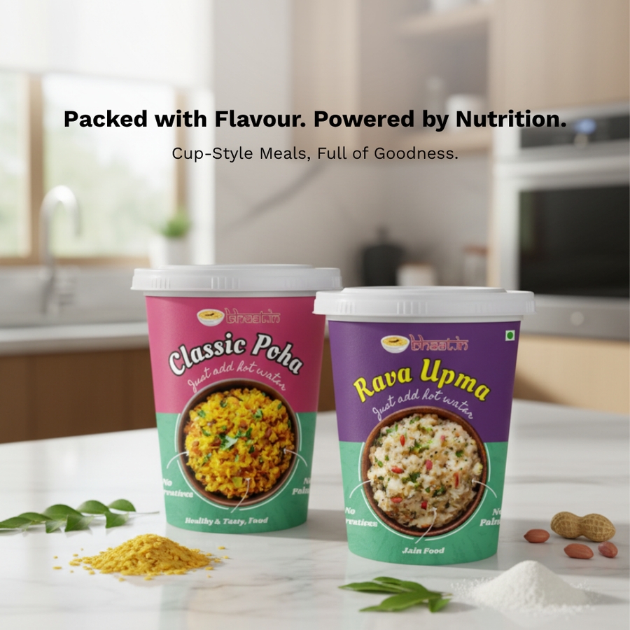 Breakfast combo-Jain Poha & Upma