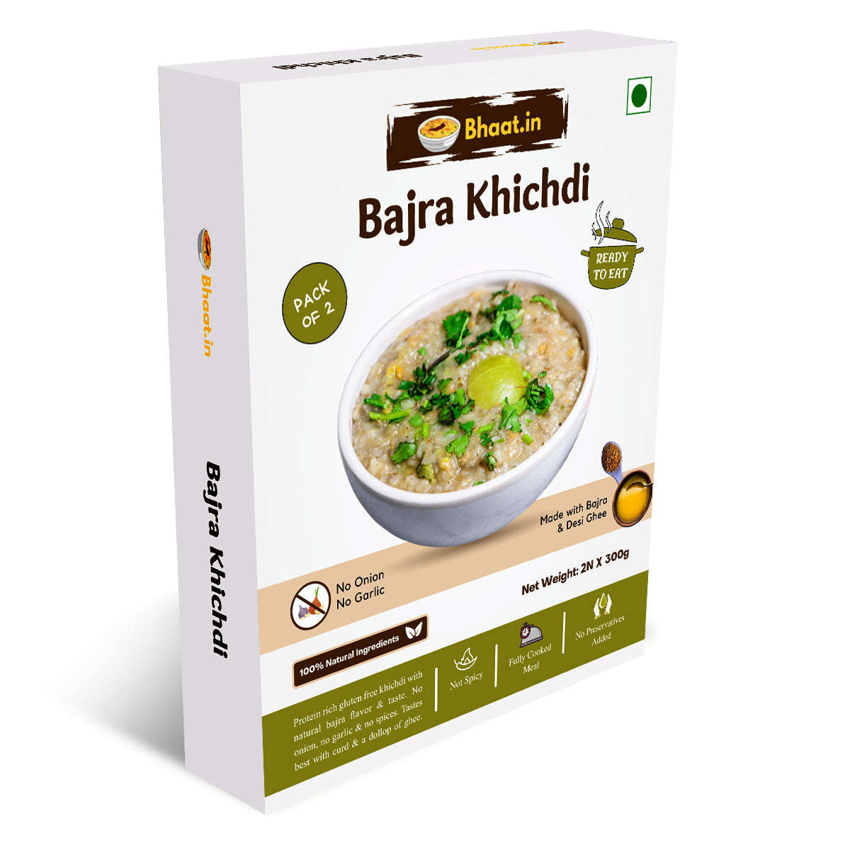 Pack of 2 - Ready to Eat |Dehydrated|Bajra (Millet)Khichdi|Just add Hot water