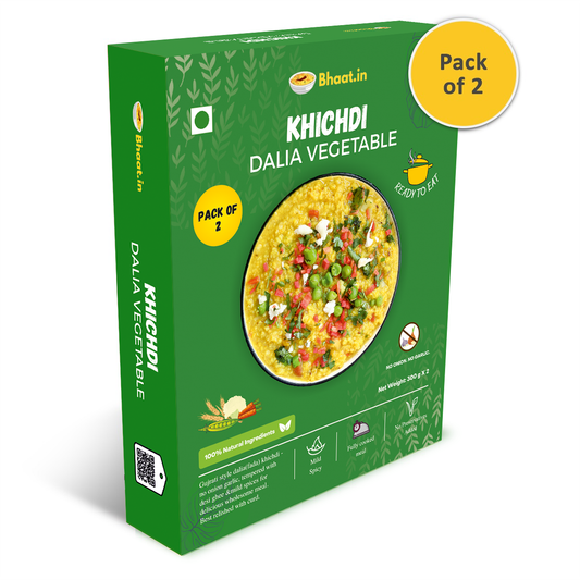 Pack of 2 - Ready to Eat|Dalia vegetable khichdi