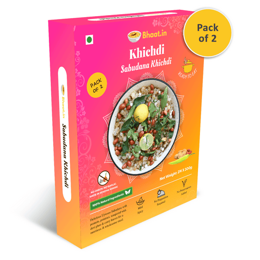 Pack of 2 - Ready to Eat - Sabudana Khichdi Falahaar - Bhaat.in